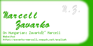 marcell zavarko business card